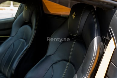 Yellow Ferrari F8 Tributo Spyder for rent in Sharjah 6