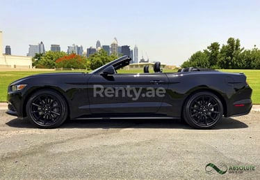 Black Ford Mustang for rent in Dubai 1