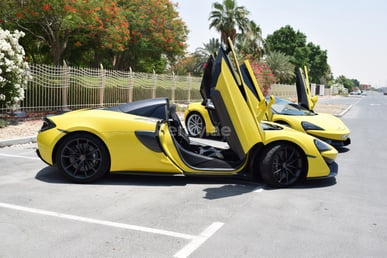 Yellow McLaren 570S Spider for rent in Dubai 0