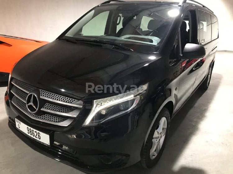 Black Mercedes VITO for rent in Abu-Dhabi