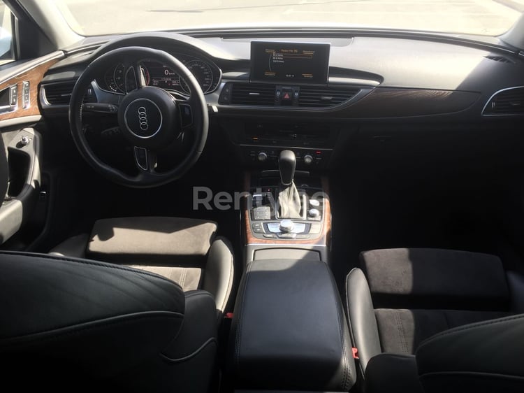 White Audi A6 for rent in Sharjah 4