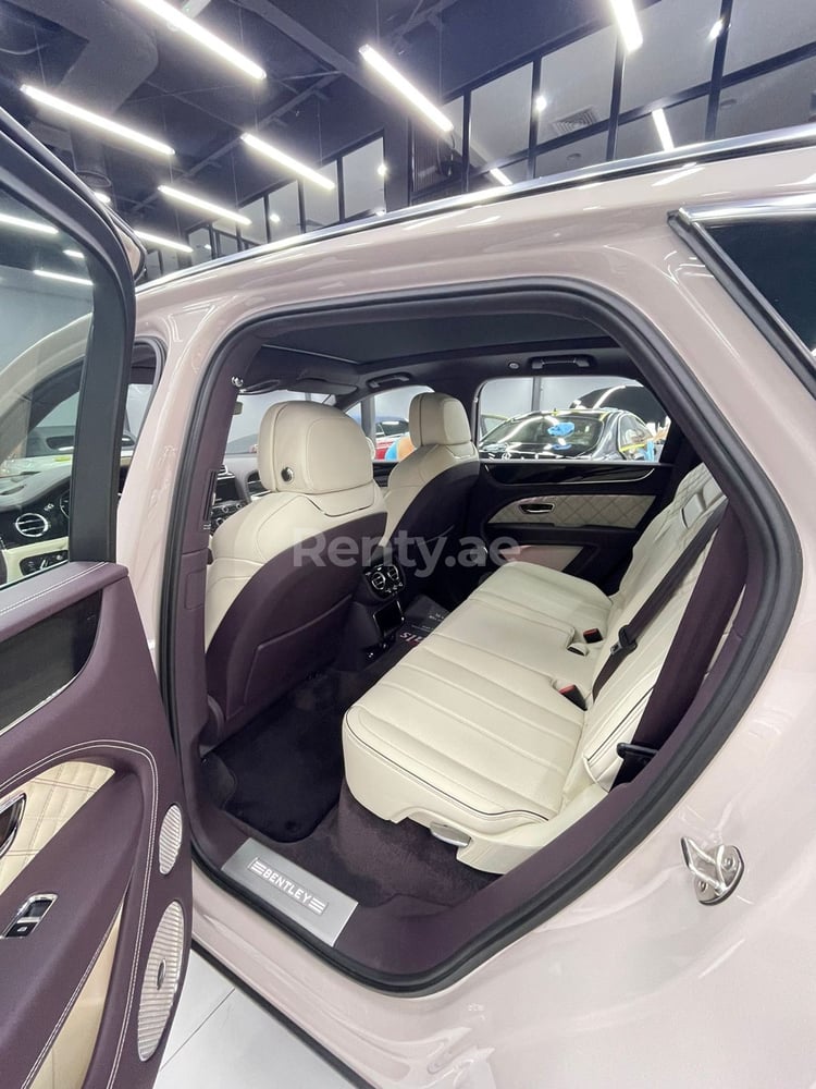 Beige Bentley Bentayga for rent in Sharjah 2