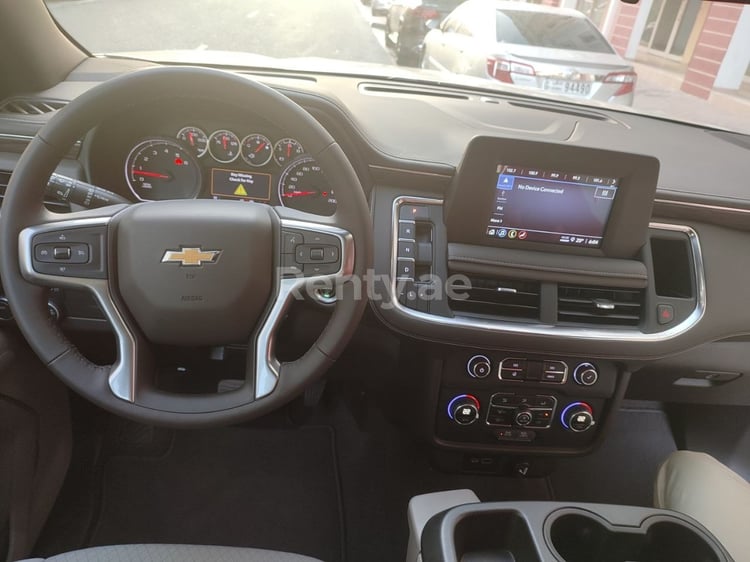 Beige Chevrolet Tahoe for rent in Dubai 6