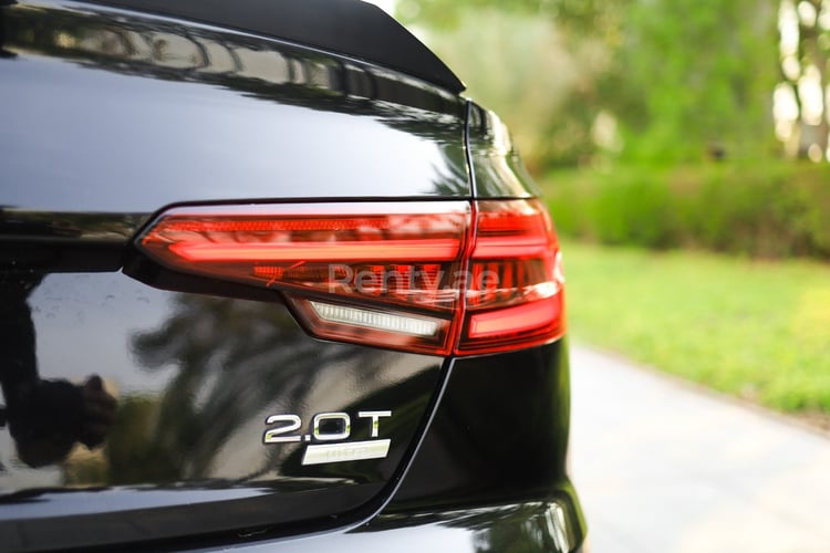 Black Audi A4 for rent in Abu-Dhabi 3