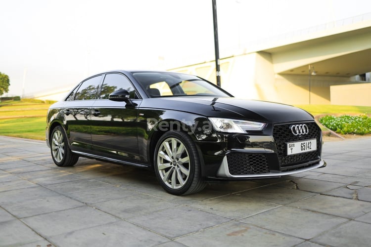 Black Audi A4 for rent in Dubai 4