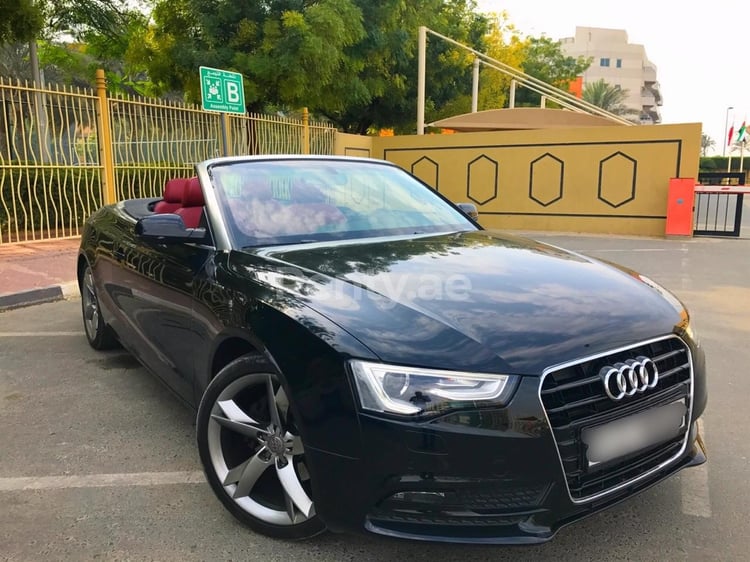 Black Audi A5 for rent in Abu-Dhabi 1