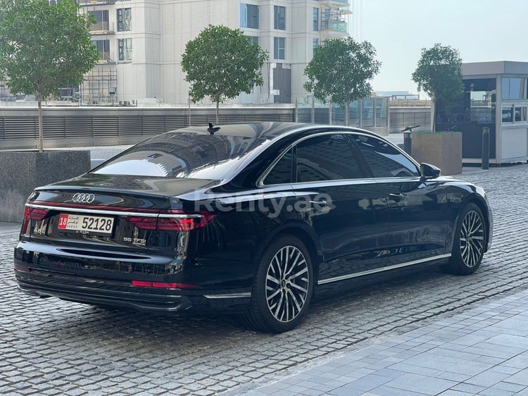 Black Audi A8 for rent in Sharjah 1