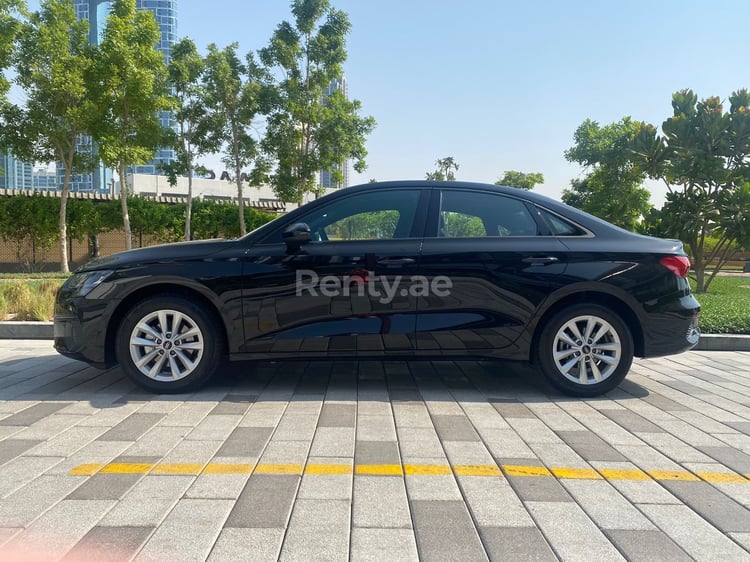 Black Audi A3 for rent in Dubai 0