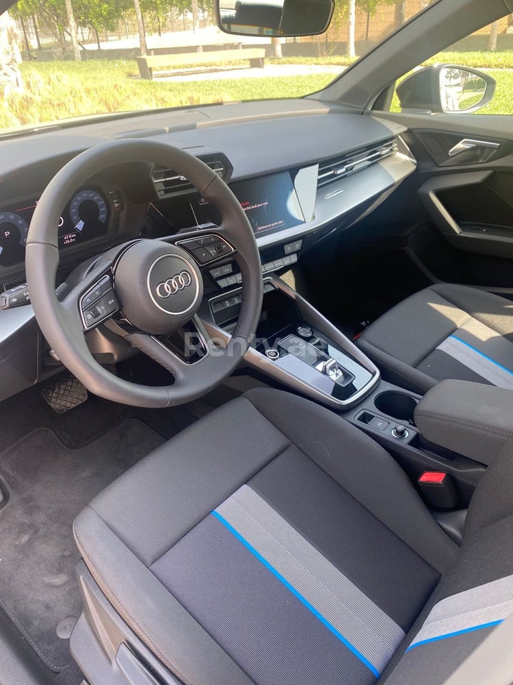 Black Audi A3 for rent in Dubai 2