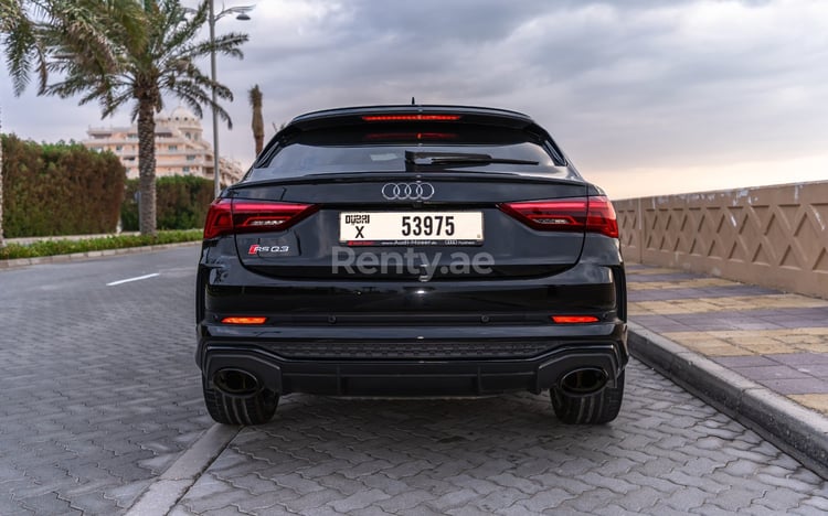 Black Audi RSQ3 for rent in Dubai 1