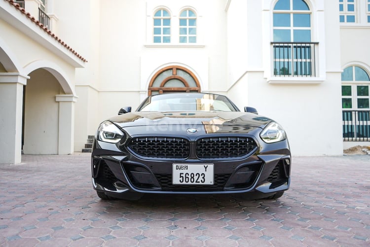 Black BMW Z4 for rent in Dubai 0