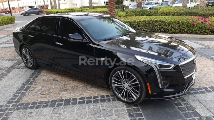 Black Cadillac CT6 for rent in Sharjah 1