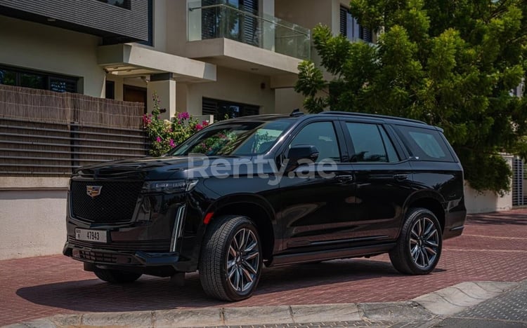 أسود Cadillac Escalade Platinum Fully Loaded للإيجار في دبي