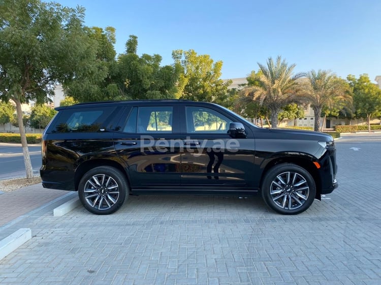 Black Cadillac Escalade Platinum for rent in Sharjah 0