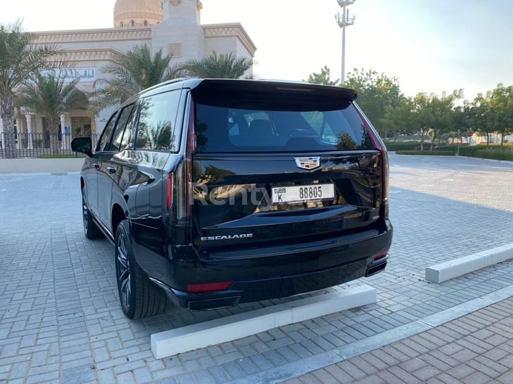 Black Cadillac Escalade Platinum for rent in Dubai 1