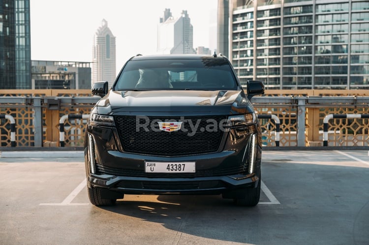 Black Cadillac Escalade Sport for rent in Abu-Dhabi 2