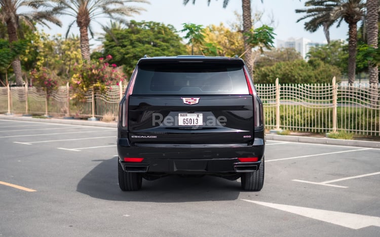 Black Cadillac Escalade XL for rent in Dubai 2