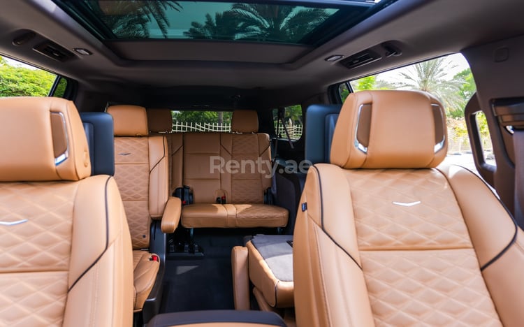 Black Cadillac Escalade XL for rent in Dubai 5