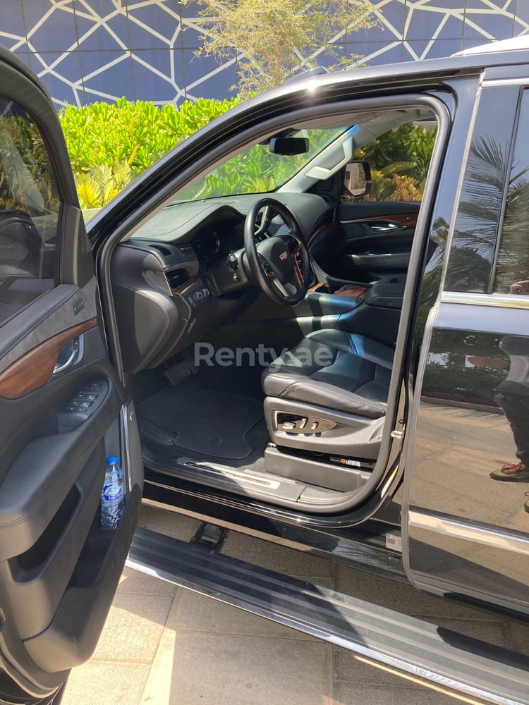 Black Cadillac Escalade for rent in Dubai 2