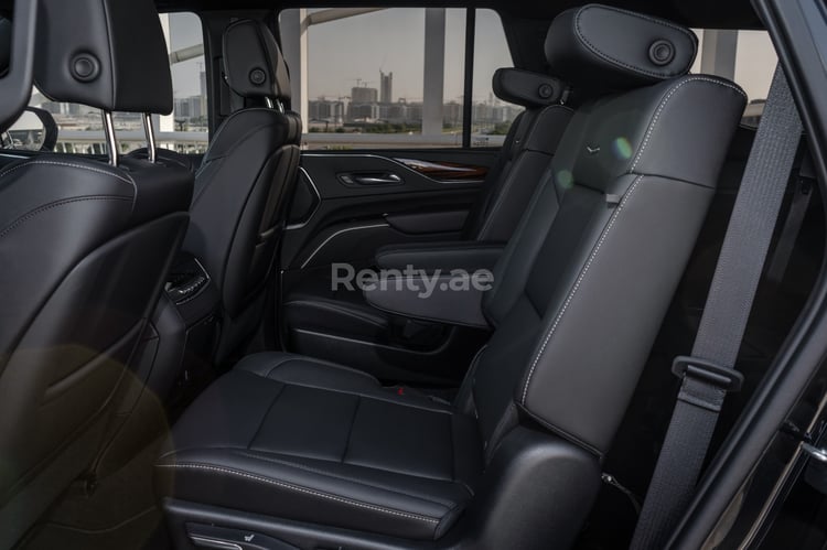 Black Cadillac Escalade for rent in Sharjah 5