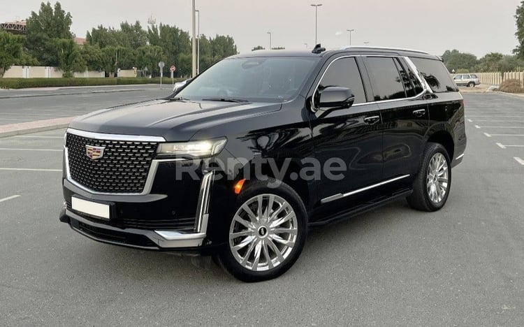 Black Cadillac Escalade for rent in Abu-Dhabi