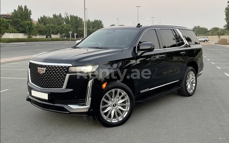 Schwarz Cadillac Escalade zur Miete in Dubai