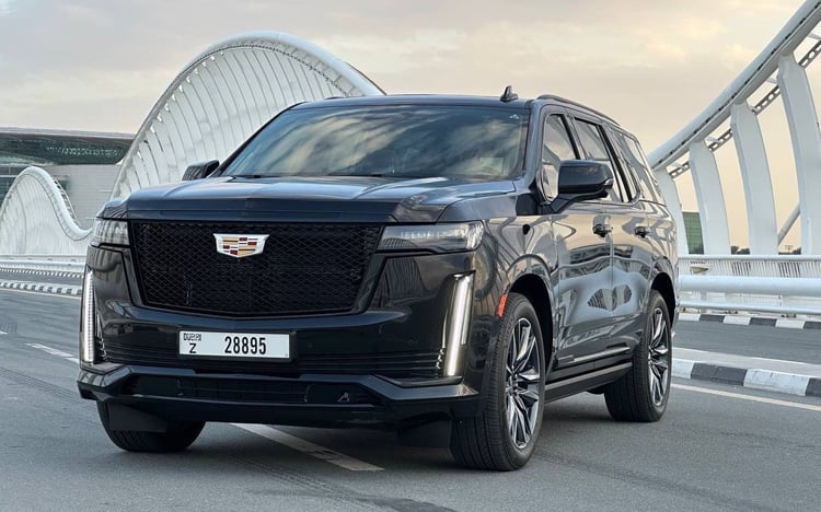 Black Cadillac Escalade for rent in Abu-Dhabi