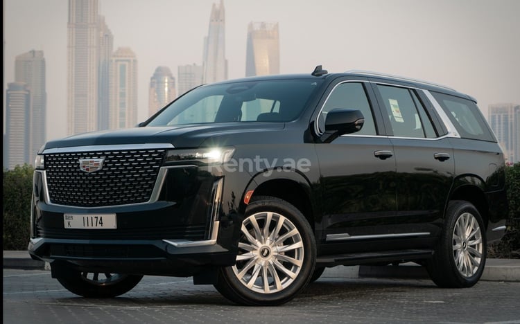 Schwarz Cadillac Escalade zur Miete in Dubai