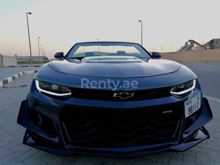 Black Chevrolet Camaro for rent in Sharjah 2