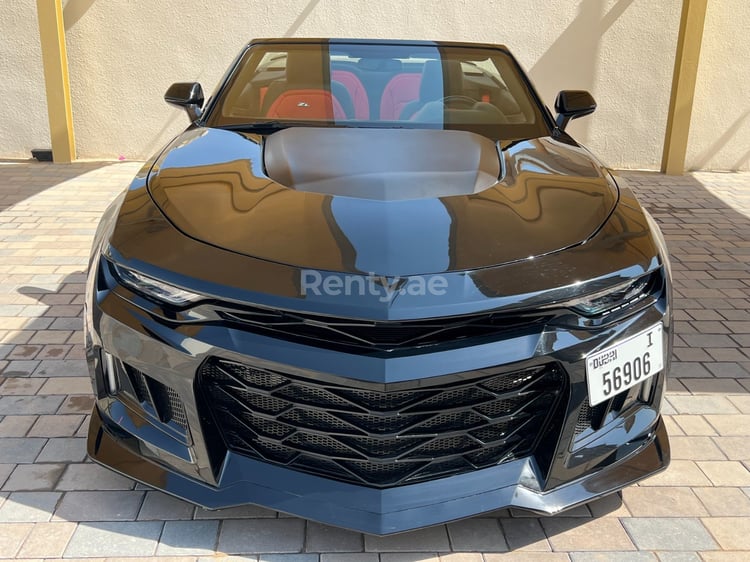 Black Chevrolet Camaro for rent in Sharjah 2