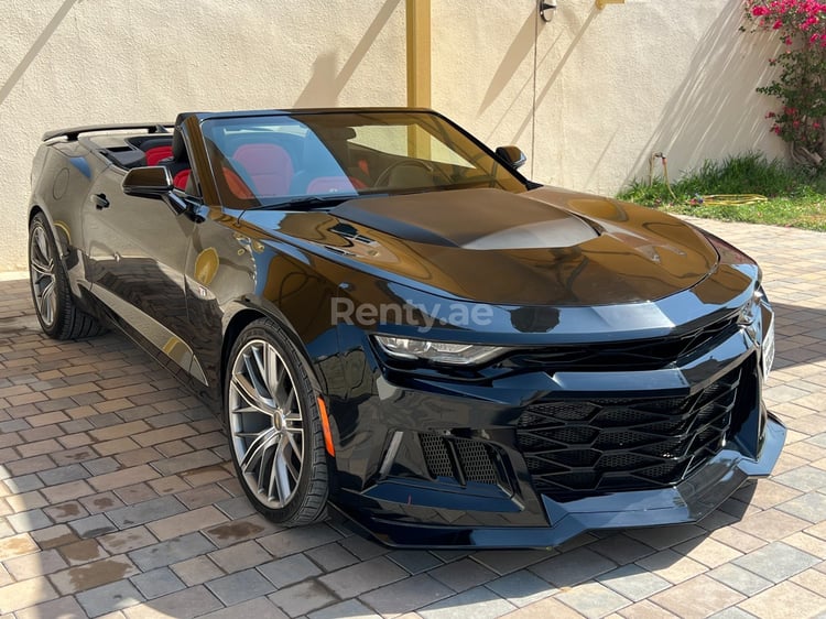 Black Chevrolet Camaro for rent in Sharjah 5