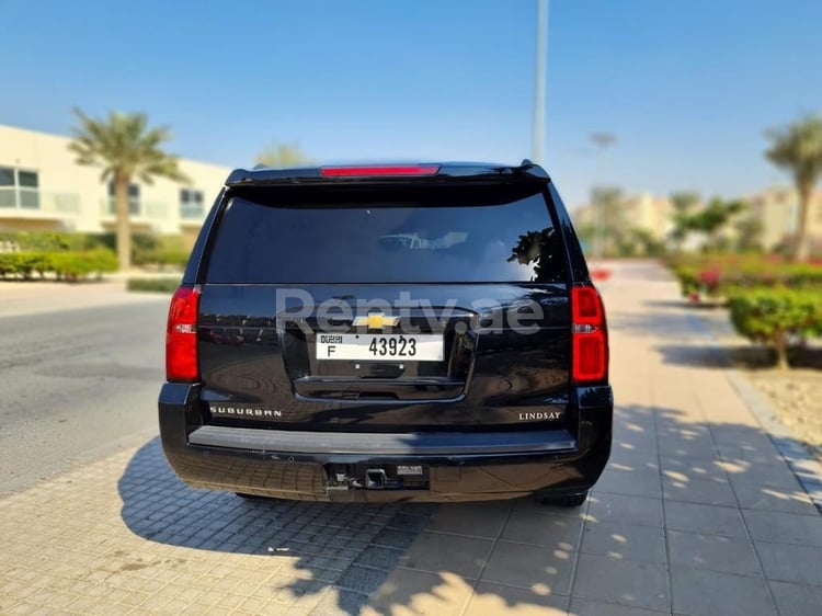 Black Chevrolet Suburban for rent in Dubai 2