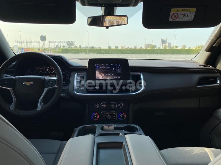 Black Chevrolet Suburban for rent in Abu-Dhabi 2