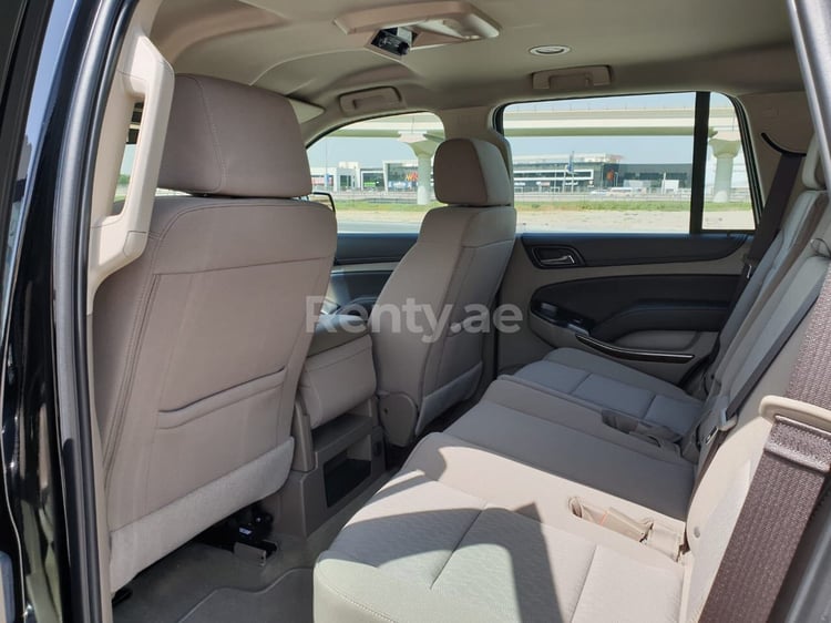 Black Chevrolet Tahoe for rent in Dubai 3