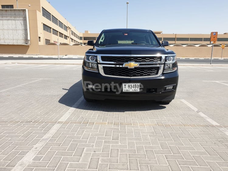 Black Chevrolet Tahoe for rent in Dubai 4