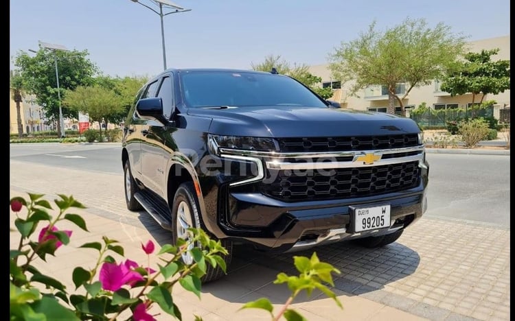 Black Chevrolet Tahoe for rent in Dubai