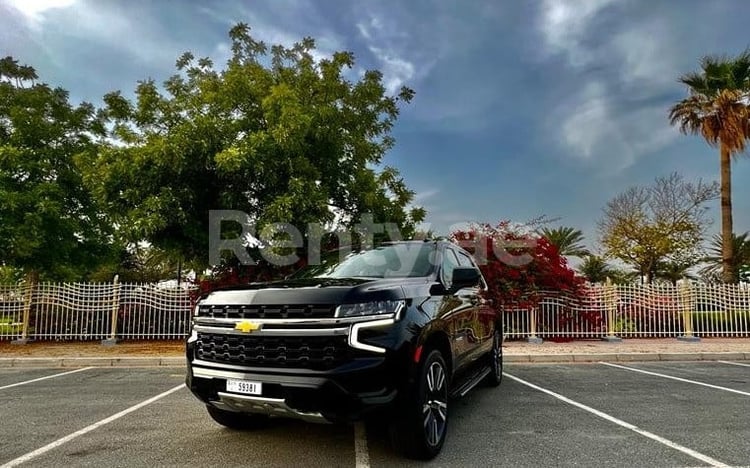 Black Chevrolet Tahoe for rent in Abu-Dhabi