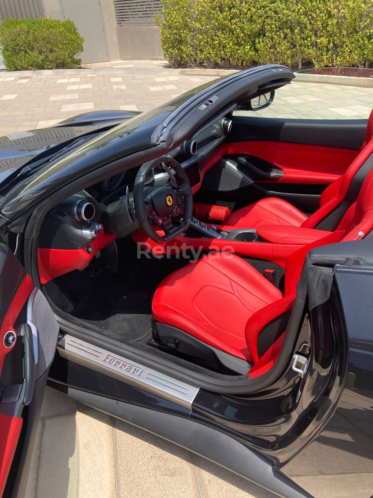 Black Ferrari Portofino Rosso for rent in Sharjah 4