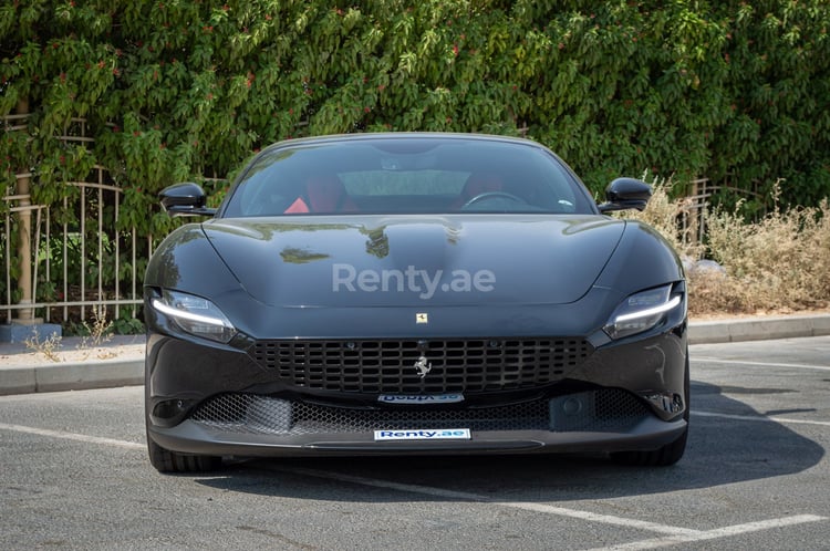 Black Ferrari Roma for rent in Abu-Dhabi 0