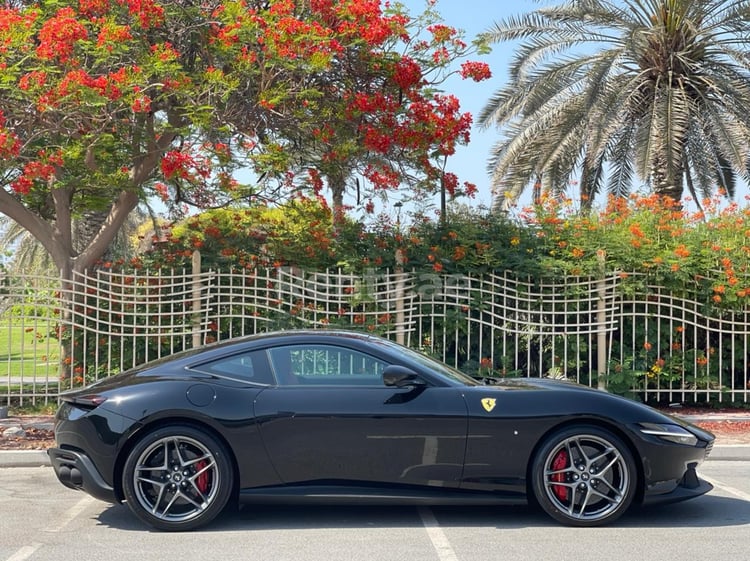 Black Ferrari Roma for rent in Dubai 6