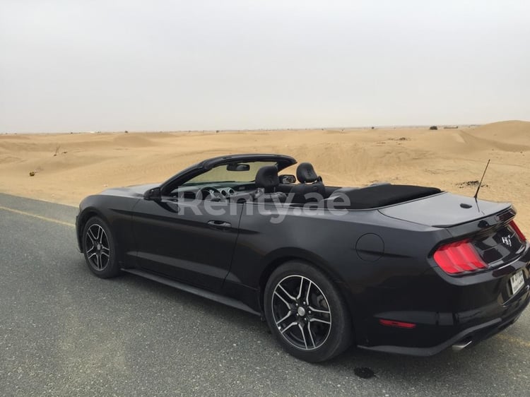 Noir Ford Mustang Convertible en location à Abu-Dhabi 5