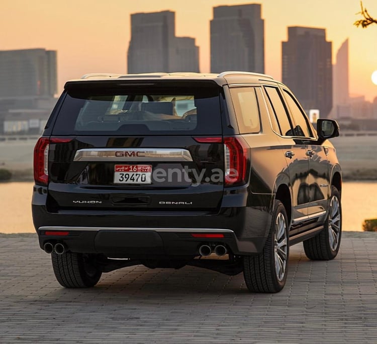 Black GMC Denali for rent in Sharjah 1