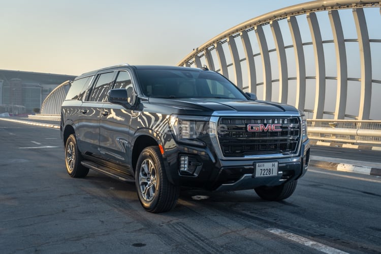 Black GMC Yukon XL for rent in Sharjah 5