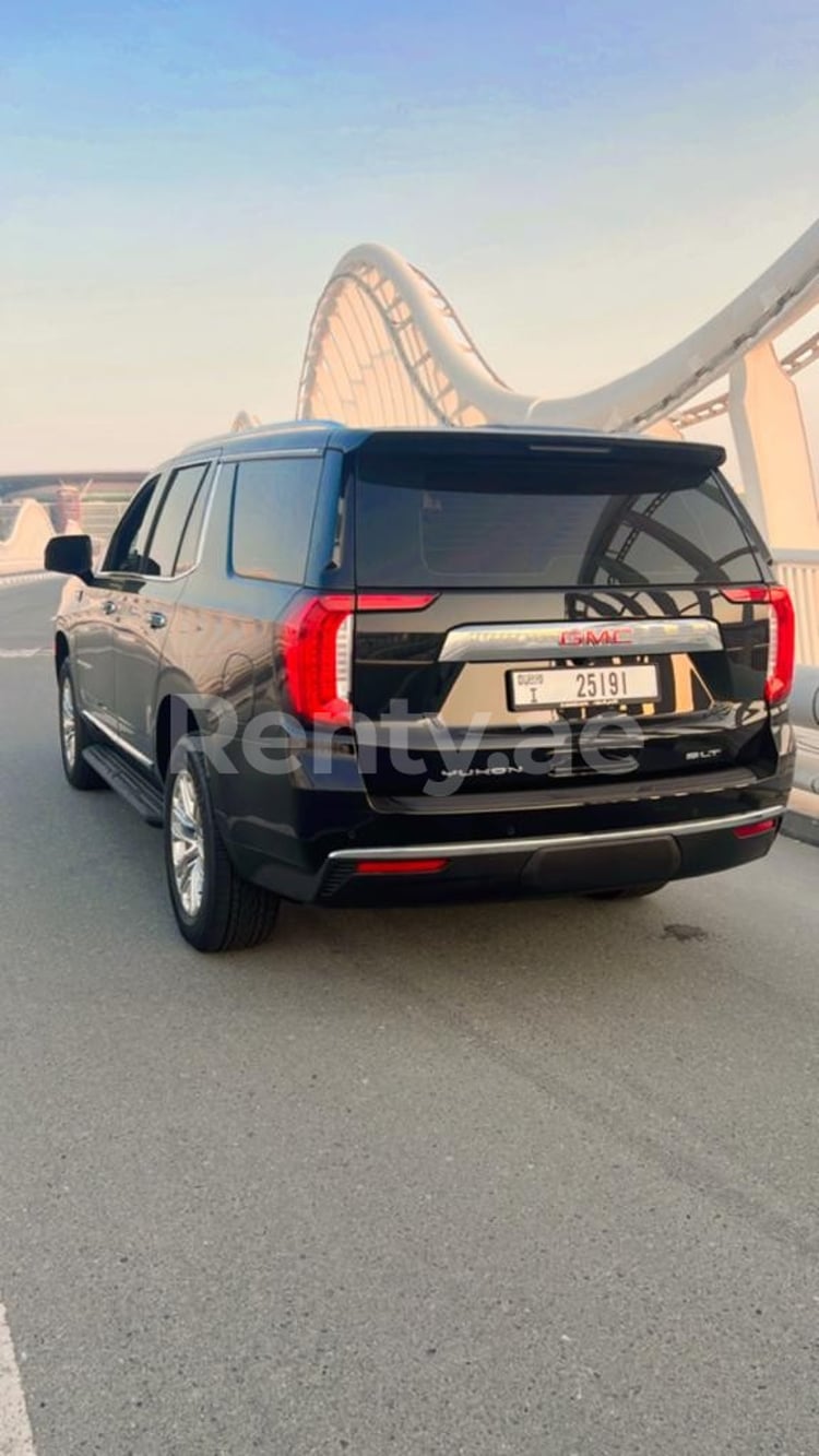 Black GMC Yukon for rent in Sharjah 2