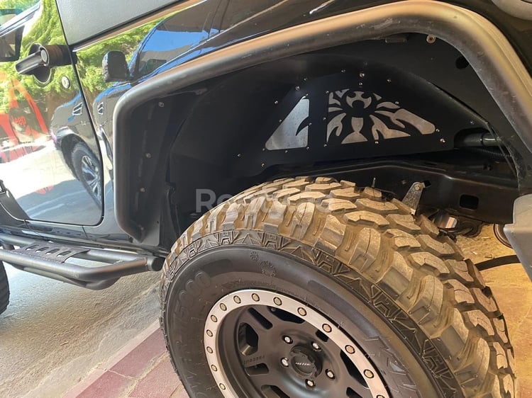 Black Jeep Wrangler for rent in Abu-Dhabi 5