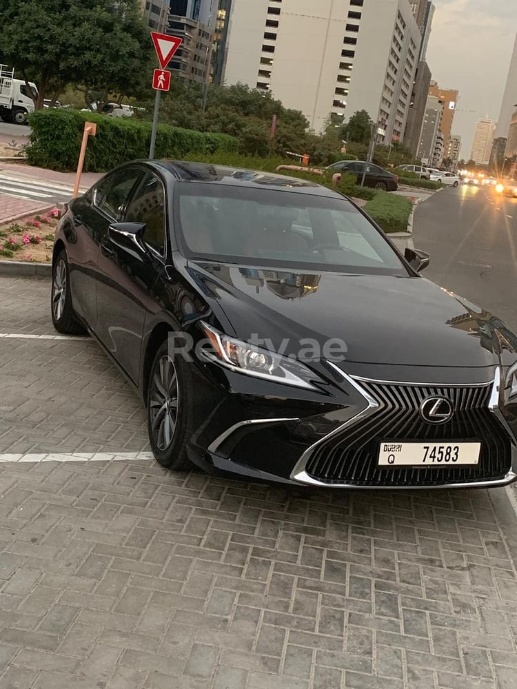 Black Lexus ES350 for rent in Dubai 8