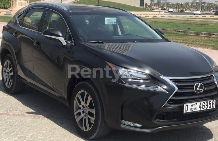 Black Lexus NX200T for rent in Sharjah