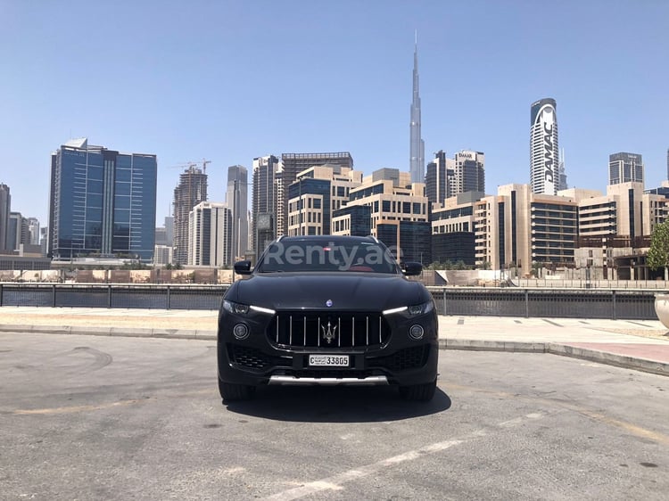 Black Maserati Levante for rent in Abu-Dhabi 8