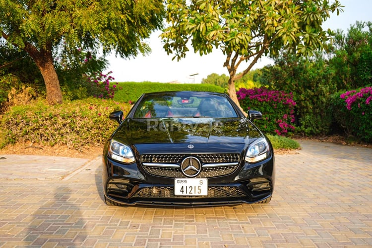 Black MERCEDES BENZ SLC 300 2019 for rent in Sharjah 1