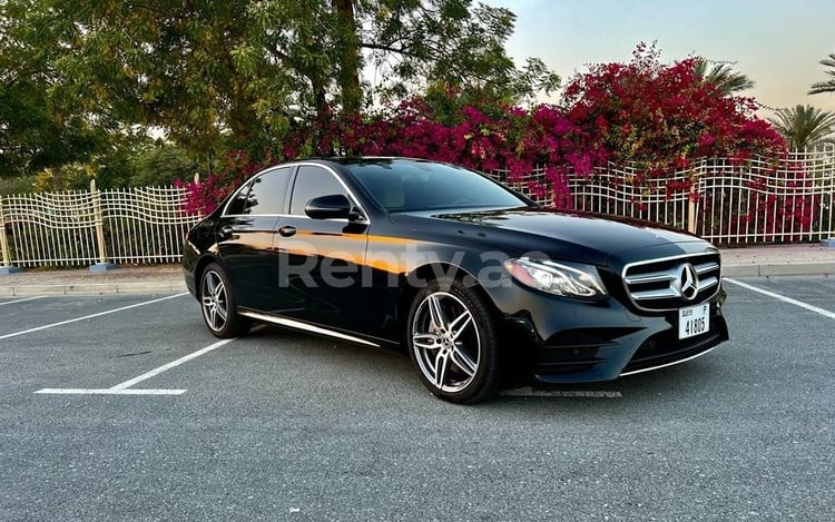 Black Mercedes E400 for rent in Dubai